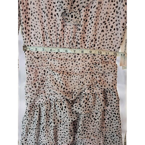 Aqua Asymmetrical Ruffle Dress Girls Pink and Black Printed from Bloomingdale's, - Picture 9 of 12